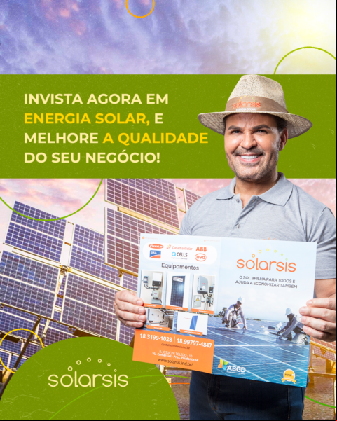 empresa de energia sustentável Solarsis é sediada em presidente prudente